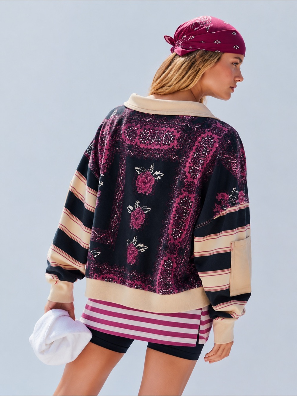 Free People Movement Overlapped Printed Sweatshirt